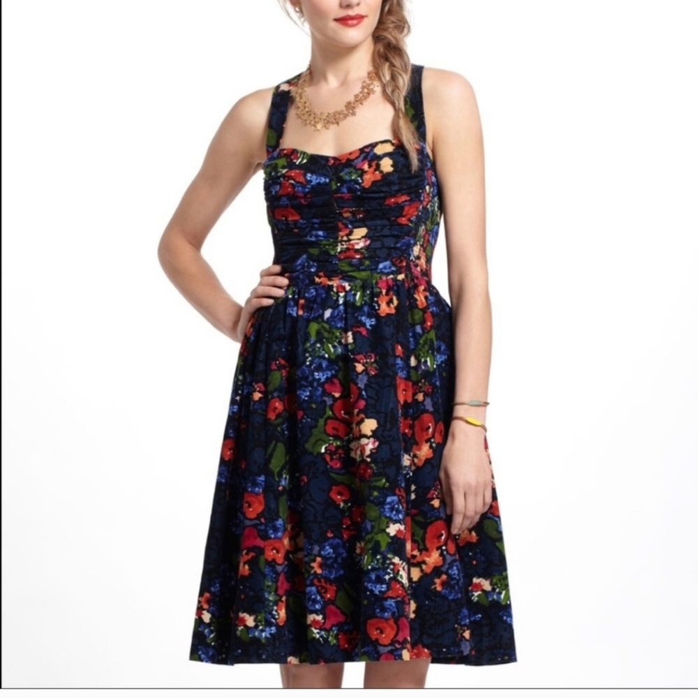 Anthropologie HD Paris Floral Women's Dress/ Size: 6